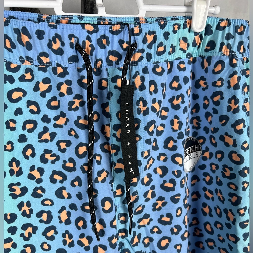 Edgar + Ash Mens Swim Board Shorts Leopard Medium - Picture 3 of 5